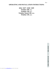 ThermoCet Trimline Tunnel 120 Operating And Installation Instructions