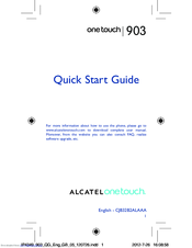 Alcatel One Touch 903 Smart Quick Start Manual