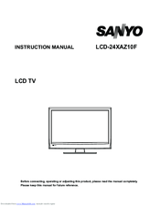 Sanyo LCD-24XAZ10F Instruction Manual