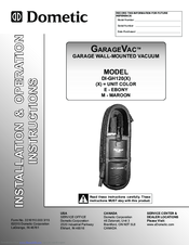 Dometic GarageVac DI-GH120 series Installation & Operation Instructions
