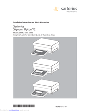 Sartorius Signum: Option Y2 SIWR Installation Instructions And Safety Information