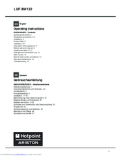Hotpoint LUF 8M132 Operating Instructions Manual