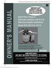 Intex ECO 15110 Owner's Manual