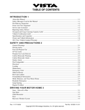 Winnebago Vista 26P Operator's Manual