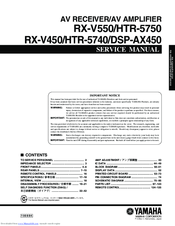 Yamaha Rx V450 Manuals Manualslib