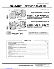 Sharp CD-XP500W Service Manual