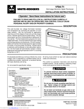 White Rodgers 1F94-71 Installation Instructions Manual
