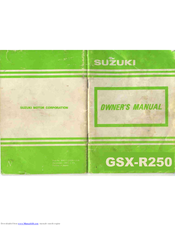 Suzuki GSX-R250 Owner's Manual