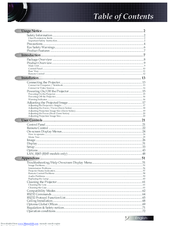Optoma EX520 User Manual