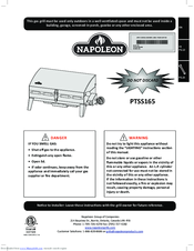 Napoleon PTSS165 Instructions Manual