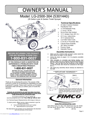 Fimco LG-2500-304 Owner's Manual