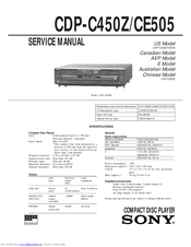 Sony CDP-C450Z Service Manual