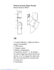 Electia Motion Detector MS18 Manual