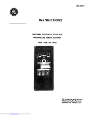 GE STD16C Instructions Manual