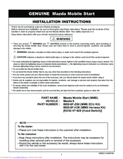Mazda KD53-V7-629 Installation Instructions Manual