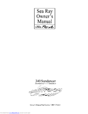 Sea Ray 340 Sundancer Owner's Manual