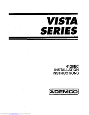 ADEMCO Vista 4120 Installation Instructions Manual