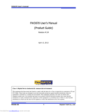 Flexwatch FW3870 User Manual