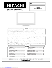 Hitachi 42HDM12A Service Manual