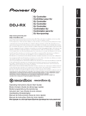 Pioneer DDJ-RX Operating Instructions Manual