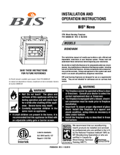 Security Chimneys Bis Nova Installation And Operation Instructions Manual