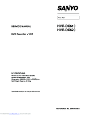 Sanyo HVR-DX620 Service Manual