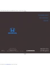 Honda 2012 CR-V Reference Manual
