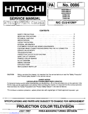 Hitachi 50UX52B Service Manual