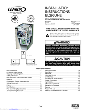 Lennox EL296E Installation Instructions Manual