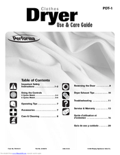 Maytag Performa PDET910AZW Use & Care Manual