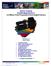 Silicon Imaging SI-3300 MegaCamera Instruction Manual