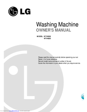 LG WFT9561DD Owner's Manual
