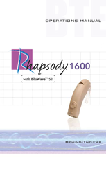 NuEar rhapsody 1600 Operation Manual
