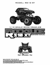 REDCAT RockSlide S10 XT Owner's Manual