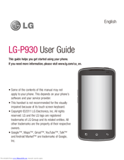 LG P930 User Manual