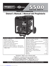 Generac Portable Products 1654-0 Owner's Manual
