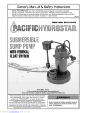 Pacific Hydrostar 68454 Owner's Manual & Safety Instructions