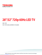 Toshiba 28L110U Instruction Manual