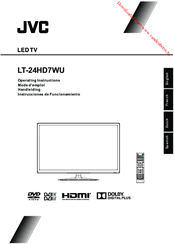 JVC LT-24HD7WU Operating Instructions Manual
