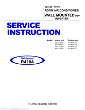 Fujitsu ASYA12LGC Service Instruction