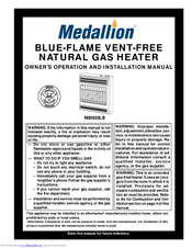 Medallion MBN20LB Owner's Operation And Installation Manual