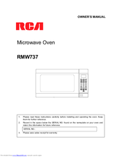 RCA RMW737 Owner's Manual