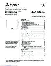 Mitsubishi Electric AE-200A Installation Manual