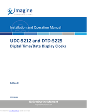 Imagine DTD-5225 Installation And Operation Manual