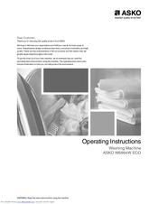 Asko W6864W ECO Operating Instructions Manual