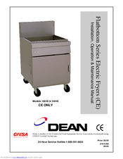 Dean Dean 1824E Installation, Operation & Maintenance Manual