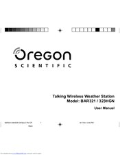 Oregon Scientific BAR321 User Manual