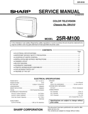 Sharp 25R-M100 Service Manual