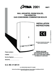 Ferroli optima 2001 VMF7 Installation Instructions Manual