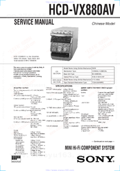Sony HCD-VX880AV Service Manual